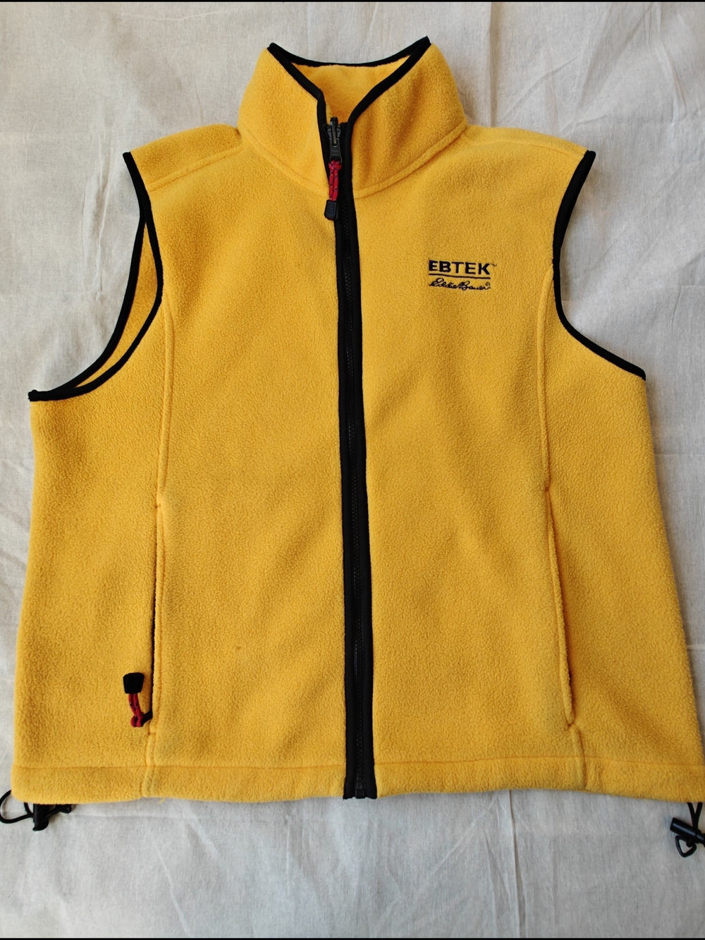 Eddie Bauer Yellow Fleece with Blue EBTEK Logo Size M